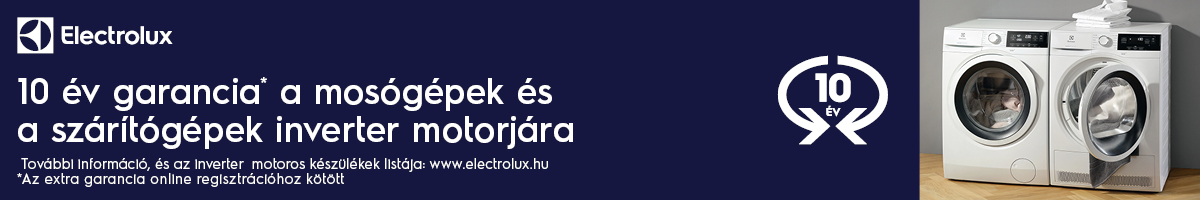 10 Év garancia az inverter motorra elux mosógép