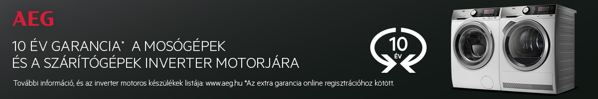 10 Év garancia az inverter motorra AEG mosógép